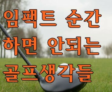 임팩트할 때 하면 안되는 골프생각들/파울신 PaulSin/Bad impact ideas