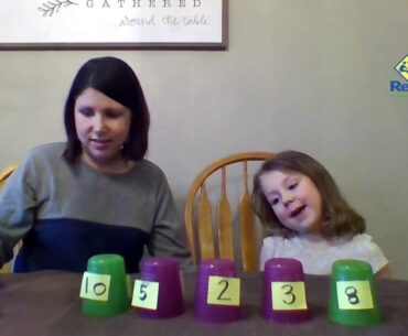 Number Sequence with Cups: 1-10