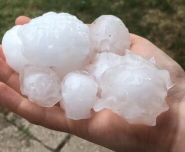 Tennis ball sized hail pelts Oklahoma as severe storms erupt over central U S