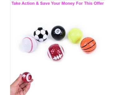 Top 6 pcs/lot Novelty Colorful Sports Golf Balls Golf Game Strong Resilience Force Sports Practice