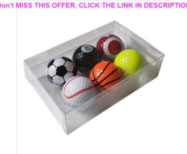 6Pcs Golf Balls Strong Resilience Force Sports Practice Toys Basketball Football