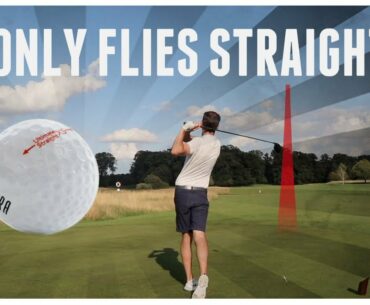 18 holes with illegal golf ball that only flies straight (as tested by Rick Shiels)