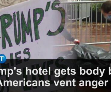 Trump's hotel gets body bags as Americans vent anger