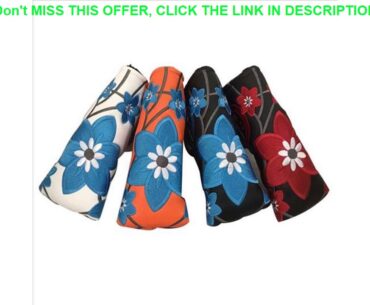 Best PU Golf Putter Cover Four-leaf Clover Embroidery Headcover for Golf Activity Embroidery  Golf