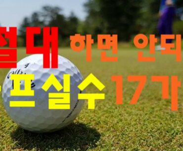 골프 칠 때 절대 하면 안되는 실수, 17가지/파울신/PaulSin/How to reduce golf mistakes