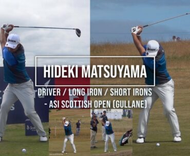 Hideki Matsuyama Golf Swing - Driver & Long / Short Irons (FO), ASI Scottish Open, Gullane 2018.