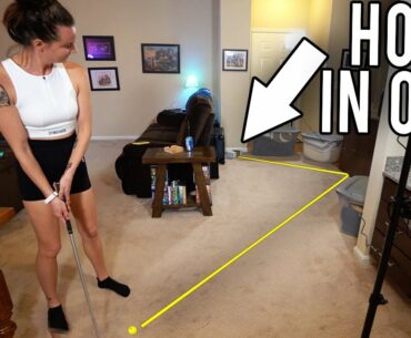 Epic Mini Golf Hole In One At Our Homemade Mini Golf Course!