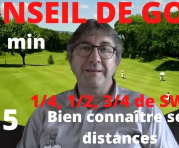 CONSEIL DE GOLF en 1 min (#15) : 1/4, 1/2 et 3/4 de swing, bien connaître ses distances (jeu bonus)
