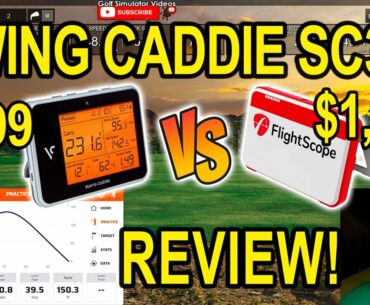 Swing Caddie SC300  - INDOOR Review & Unboxing vs Flightscope Mevo+