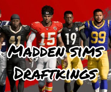 MADDEN  DRAFTKINGS PICKS + STRATEGY 04/29/2020