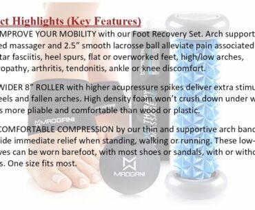 Foot Massager Roller Ball & Arch Support - Relieve Plantar Fasciitis, Foot Arch Pain, H... PKR Price