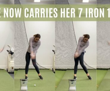 HER 7 IRON NOW CARRIES 180-HIGH POWER with RIDICULOUSLY LOW EFFORT GOLF SWING