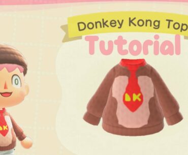 Donkey Kong Outfit Pro Pattern Design Tutorial | Animal Crossing New Horizons | Donkey Kong Country