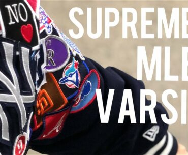 Supreme MLB Varsity Navy On Body