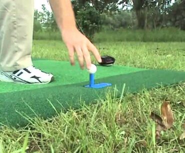 Flexible Golf Tee and Mat Combination