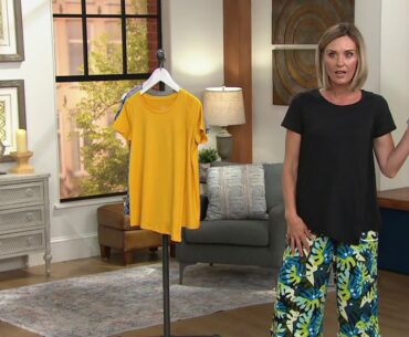 Cuddl Duds Flexwear Asymmetric Tee on QVC