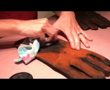 Leather Dyeing with Shoe Polish | Cosplay Thorin Gloves