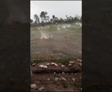 Huge hailstones in West Pokot County earlier today, the size of golf balls. Maajabu!