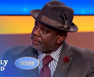 He made his bald head look like THIS BALL for Halloween! | Family Feud