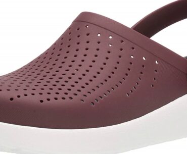 Review Crocs Unisex Classic LiteRide Slip On Clog Barely Pink/White