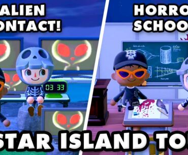 Aliens Contacted Me on This Horror Themed 5 Star Island! Animal Crossing New Horizons Island Tour!