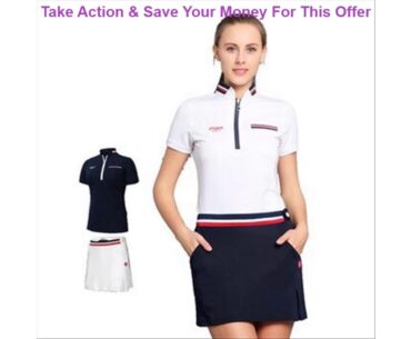 Deal PGM Golf Clothes Female Short Divided Summer Woman Pleated Tennis Mini Skirt T-shirt Lining XS