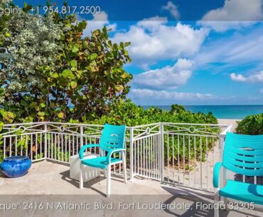 Inside Luxury Oceanfront Mansion "Villa Atlantique" 2416 North Atlantic Blvd, Fort Lauderdale