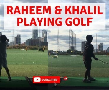 Raheem and Khalil Playing Golf