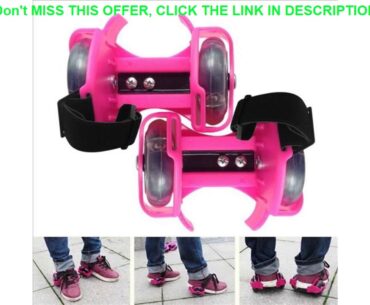 Review 1Pair Light Flashing Roller Small Whirlwind Pulley Adjustable Simply Roller Skating Shoes wi