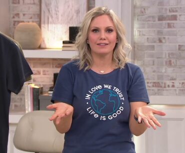 Life is Good Women's Short Sleeve Embroidered Crusher Tee on QVC