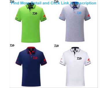 Review T shirt Fishing Polo Tee Quick Drying Breathable Sports Outdoor DAWA Men Clothing Fishing Sh