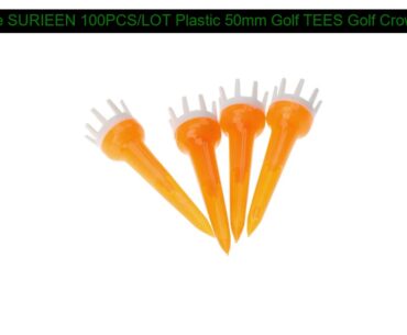 SURIEEN 100PCS/LOT Plastic 50mm Golf TEES Golf Crown Booster Reduce Friction Tees Tee New Golf Trai