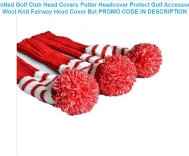 Cheap 3pcs Wool Knitted Golf Club Head Covers Putter Headcover Protect Golf Accessories Golf Club W