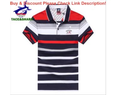 Deal TACE&SHARK Brand 2018 Fashion Personality Mens Shark Embroidery Polo Shirt Homme Yellow Red Po