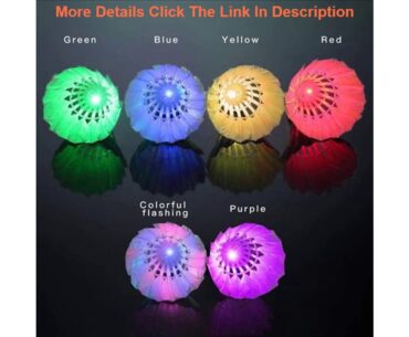 Review 6Pcs LED Badminton Shuttlecocks LED Lighting Birdies Indoor Outdoor Badminton Equipment