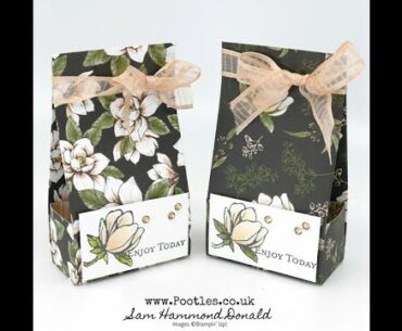 Stampin' Up! Magnolia Lane No Cut, No Glue Pretty Bag Tutorial