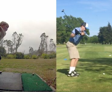 Cambron Nevill Golf Swing 5 yrs vs  13 yrs