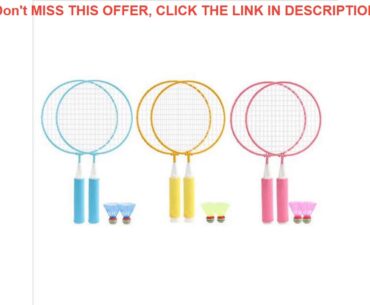 1Pair Kids Children Badminton Racket + 2Pcs Badmintons Set Outdoor Fitness Toy