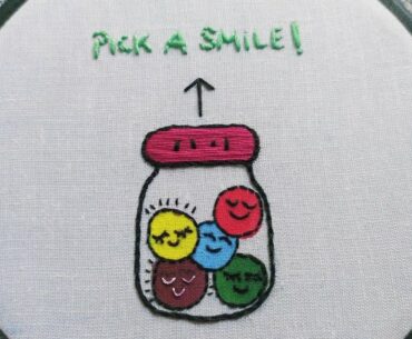 Pick A Smile😀 Embroidery For Beginners || Embroidery Hoop Art Tutorial  || Let's Explore