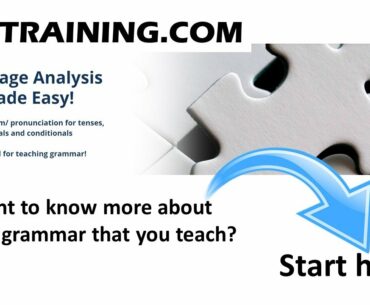 Language Analysis Made Easy! New course at ELT-Training.com