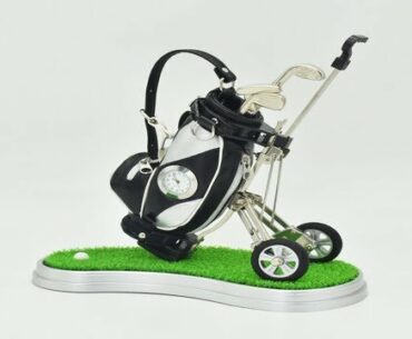 Novelty Golf Pens Holder With Clock And Lawn Tray Unique Christmas Gol