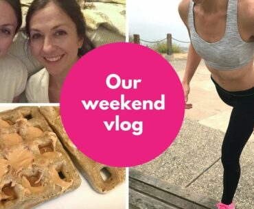 Weekend {vlog} Our SHIRTS, sushi, cake, coffee date, and new challenge