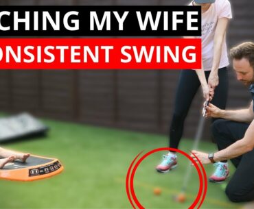 TEACHING MY WIFE A SIMPLE SYSTEM TO A CONSISTENT GOLF SWING PART 1 UNEDITED