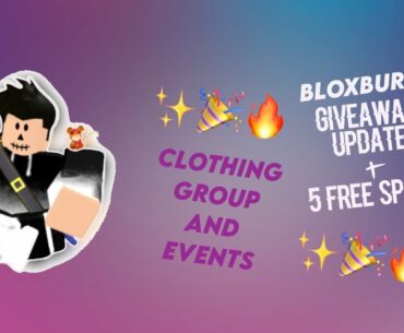 100k Bloxburg Giveaway! First 3 to watch the steps win a spot! Update and events + clothing group!
