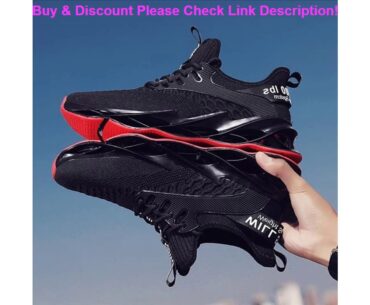 Deal New Blade Running Shoes for Men Breathable Mesh Sneakers Antiskid Damping Outsole Athletic Spo