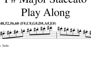 F#4 Major Staccato Play Along 1 48 52 56 60 8 5 2020 4 17