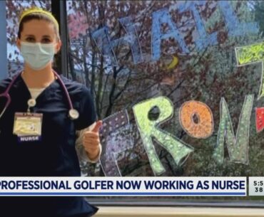 Professional golfer now working as nurse