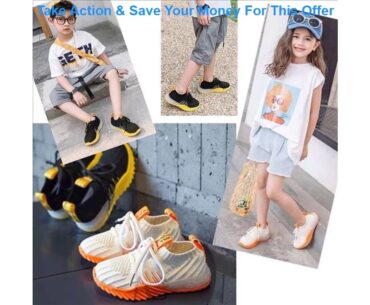 Boys Girls Sneakers Shoes Children's Shoes Vamp of woven fabric Primary School Kid's Sports Shoes