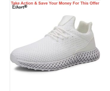 Deal Eihort Men Breathable Mesh Sneakers 48 Summer Jogging Cushioning Tennis Sports Shoes 47 Outdoo