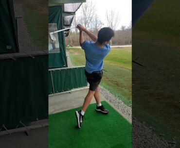 Nathan Han golf swing 3/4 view
